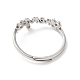 304 anillo ajustable con palabra de acero inoxidable. RJEW-L107-019P-3