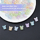 Dicosmétique 70 pièces 7 couleurs placage uv arc-en-ciel perles acryliques irisées PACR-DC0001-03-3