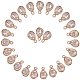 PandaHall 100 pcs Cubic Zirconia Alloy Drop Shape Charms Sets with 1mm Hole for Jewelry Making Light Gold Color 13x8x6mm ZIRC-PH0002-02KCG-1