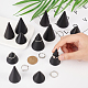 Nbeads 12Pcs 3 Style Wooden Finger Ring Display Stands RDIS-NB0001-09-3