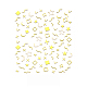 3D Gold Stamping Nail Decals Stickers MRMJ-R090-56-DP3198-1