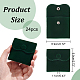 ベルベット ジュエリー フラップ ポーチ  イヤリング用スナップボタン付きエンベロープバッグ  ブレスレット  ネックレス包装  正方形  濃い緑  6.9x6.9cm TP-WH0007-11A-2