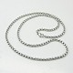 304 Stainless Steel Necklaces Men's Rolo Chain Necklaces NJEW-H411-95-1