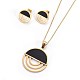 304 Stainless Steel Stud Earrings & Pendant Necklaces Jewelry Sets SJEW-L136-03-2
