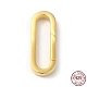 Chapado en bastidor 925 anillos de puerta de resorte de plata de ley FIND-Z008-02G-1