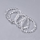 Bracelets extensibles en perles de cristal de quartz naturel BJEW-K213-28-1