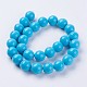 Chapelets de perles en turquoise synthétique G-E456-44-14mm-2