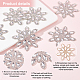 Fingerinspire 6 Uds. Aplique de rhinestone con revisión térmica de copo de nieve (plata DIY-FG0003-71-4