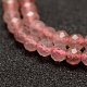 Chapelets de perles aux fraises en quartz naturel G-F460-24-3
