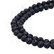 6mm Natural Black Lava Rock Stone Rock Gemstone Gem Round Loose Beads Strand 15.7 inch for Jewelry Making G-PH0014-6mm-1