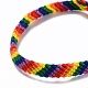 Braccialetto orgoglio arcobaleno BJEW-F419-09-2