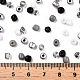 Perles de rocailles en verre de couleurs intérieures opaques et transparentes SEED-F004-4mm-01-6