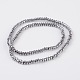 Rondelle Electroplate Non-magnetic Synthetic Hematite Beads Strands G-L436-01B-2