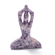 Decoraciones de diosa de yoga de jade lila natural DJEW-F013-02B-1
