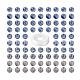 100шт 8мм круглые бусины из яшмы в голубое пятно DIY-LS0002-62-1