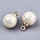 Colgantes de perlas de imitación de acrílico OACR-N010-020D-01-4