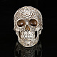 樹脂花頭蓋骨医療モデル彫像  ハロウィンの装飾  フローラルホワイト  200x135x160mm PW-WG24131-01-3