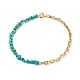 Ensemble de bijoux en perles de turquoise synthétique SJEW-JS01223-03-5