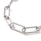304 bracelet chaîne trombone en acier inoxydable pour homme femme BJEW-E031-03P-01-2