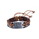 Bracelets de cordon en cuir à la mode unisexe BJEW-BB15607-A-1