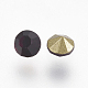 A級ガラス尖底シャトンラインストーン  バックメッキ  ダイヤモンド  アメジスト  3.3~3.4mm  約144個/グロス X-RGLA-PP26-22A-2