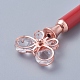 Bolígrafos de metal de cristal de diamantes de imitación de mariposa AJEW-K026-04H-2