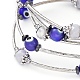 Five Loops Wrap Bracelets BJEW-JB04656-02-2