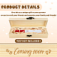 Rectangle Wooden Pregnancy Test Keepsake Box with Lock CON-WH0103-003-3