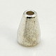 チベットスタイルの合金ビーズコーン  カドミウムフリー＆鉛フリー  銀  11x8mm  穴：2.5mm K0PEP021-2