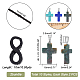 Kit de fabrication de collier pendentif croix unicraftale DIY-UN0003-74-3