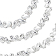 GORGECRAFT 1 Yard Rhinestone Trim Chain Applique Bling Decoration Flexible Sewing Crafts Bridal Costume Embellishment Beaded Trim Sparky Jewelry DIY Shiny Crystal for Necklace Bags Wedding Parties CH-GF0001-02B-1