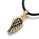PU Leather Cord Pendant Necklaces NJEW-N0072-01AG-2