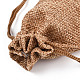 Polyester Imitation Burlap Packing Pouches Drawstring Bags ABAG-R005-9x7-22-3