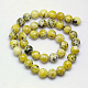 Brins de perles turquoise jaune naturel (jaspe) X-GSR6mmC007-2