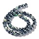 Galvanisieren natürliche Achat Perlen Stränge G-G0006-A01-04-3