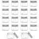 BENECREAT 18 Pack 40ml Clear PET Plastic Storage Containers Jars with Aluminum Screw Caps for Travel Cosmetics Body Care CON-BC0006-11-1