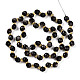 Natürliche silberne Obsidianperlenstränge&nbsp;G-T141-51-2