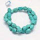Brins de perles de cuboïde turquoise synthétique G-M150-23-2