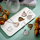 SUPERFINDINGS 2 Colors Trays Cabochon Pendant Setting Glass Bezel Pendant Trays Cabochon Pendant Setting with 30pcs Transparent Glass Cabochons Clear Triangle Cabochons Tiles for Jewelry Craft Making DIY-FH0004-32-2