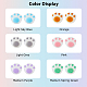 DICOSMETIC 60Pcs 6 Colors Cat Paw Beads Animal Footprint Beads Doggy Puppy Paw Print Beads Opaque Acrylic Beads Small Hole Beads 1.6mm Cute Acrylic Beads for Jewelry Making SACR-DC0001-05-3