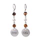 Natural Mixed Gemstone Leverback Earrings EJEW-JE02821-2