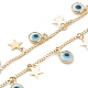 Glass Evil Eye Pendant Necklaces NJEW-JN03390-2