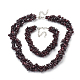 Natürliche Granat Perlenketten und Armbänder X-SJEW-Q034-02-1