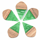 Opaque Resin & Walnut Wood Pendants RESI-S389-035A-C03-1