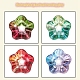 80 pièces 4 couleurs galvanoplastie perles de verre EGLA-YW0001-32-2