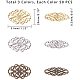 PandaHall Elite 150 pcs 3 Colors Tibetan Style Iron Oval Filigree Charm Pendant Link Connectors for Earring Necklace Jewelry DIY Craft Making IFIN-PH0023-97-2