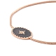 Emaille Oval mit Star Link Slider Armband mit Schlangenkette für Damen STAS-P302-11KCG-2