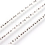 Iron Ball Chains, Soldered, with Spool, Nickel Free, Platinum, 1.5mm, about 328.08 Feet(100m)/roll
