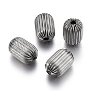 Рифленые бусины из нержавеющей стали марки 304 STAS-P218-25-8mm