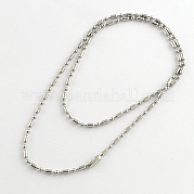 304 Stainless Steel Ball Chain Necklace Making NJEW-R225-03